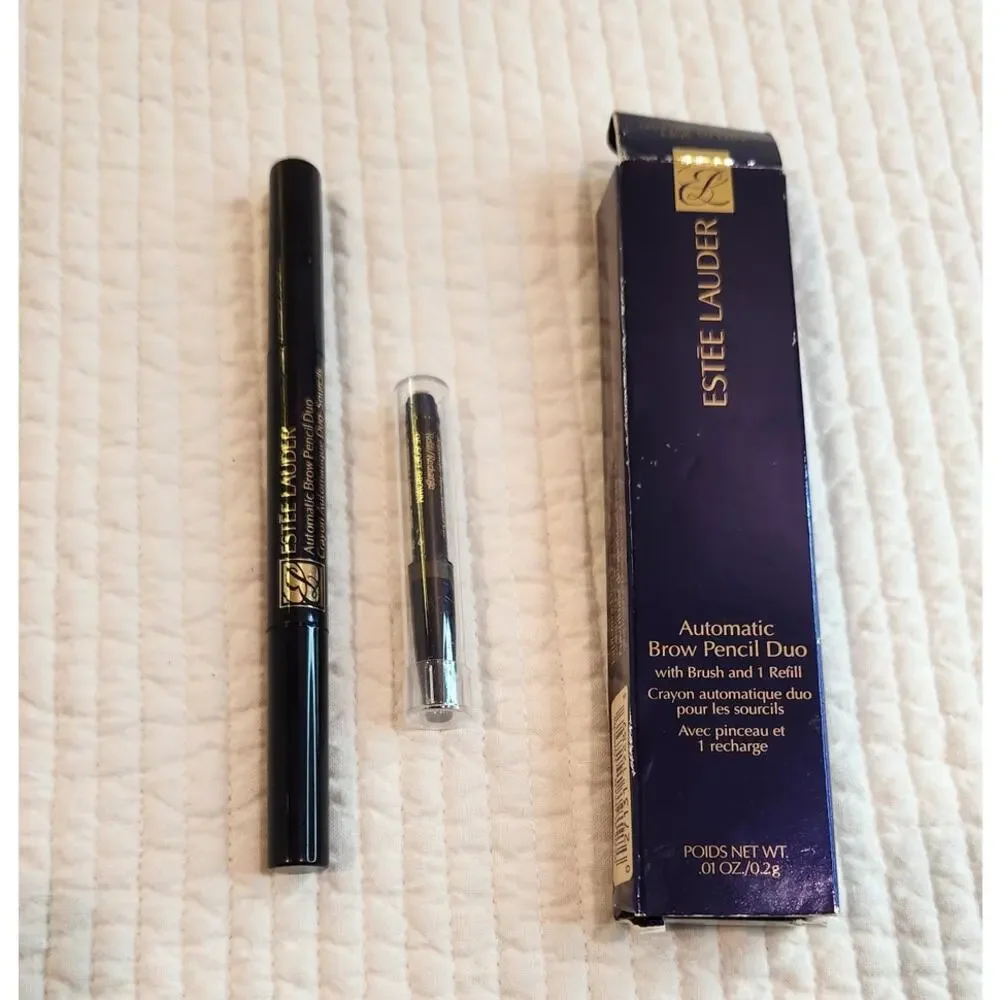 EsteeLauder Automatic Brow‎ Pencil Duo soft brown Brush & Refill Discontinued